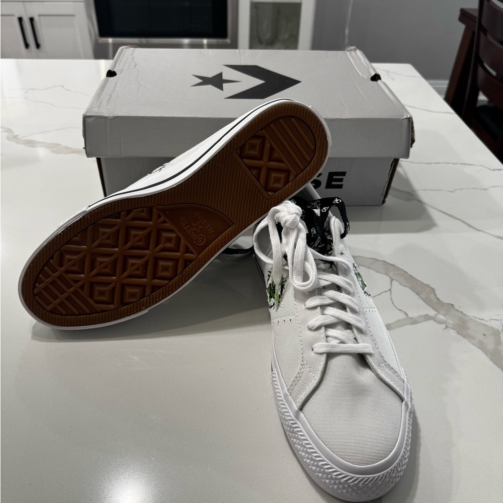 Converse One Star Pro 2000s White & Green Skate Shoes Brand NWT - Picture 3 of 5